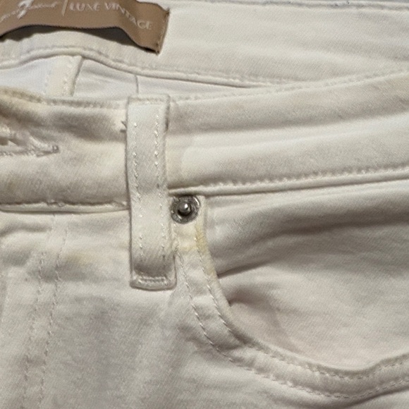 7 For All Mankind White Wide Leg Jeans - Picture 6 of 9